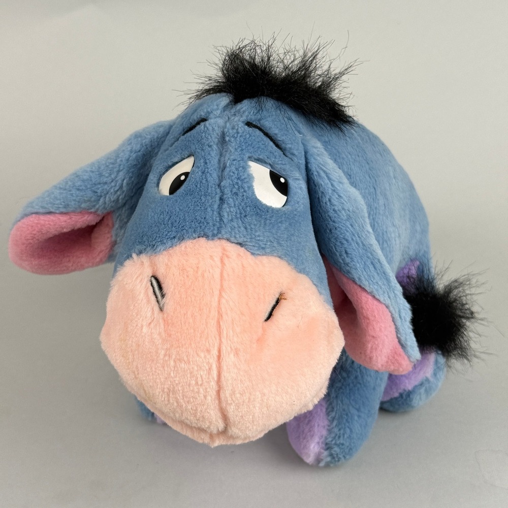 Mattel Eeyore Plush Toy Kids 10" Blue Excellent 1994 Vintage